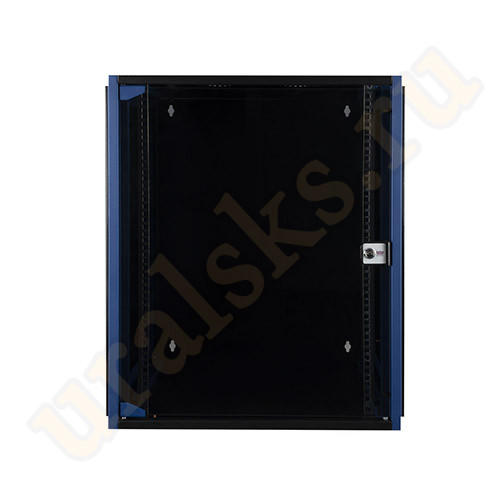 DR-600311 Настенный шкаф 19", 15U 600х450, дверь стекло, черный