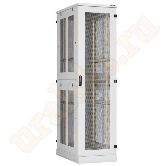 TFA-476010-PEPE-GY Напольный шкаф 19", 47U, перфорированные двухуровневые стенки и перфорированные двери, Ш600хВ2280хГ1000мм, в разобранном виде, серый