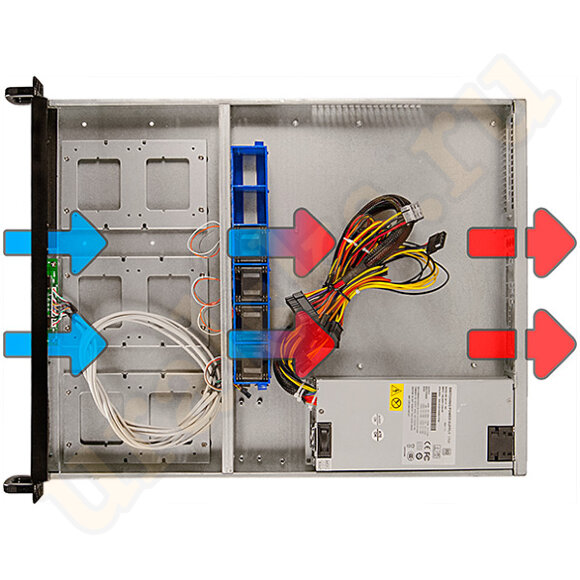 Серверный корпус 1U NR-N155-1 400Вт черный, NegoRack