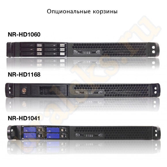 Серверный корпус 1U NR-N155-1 400Вт черный, NegoRack