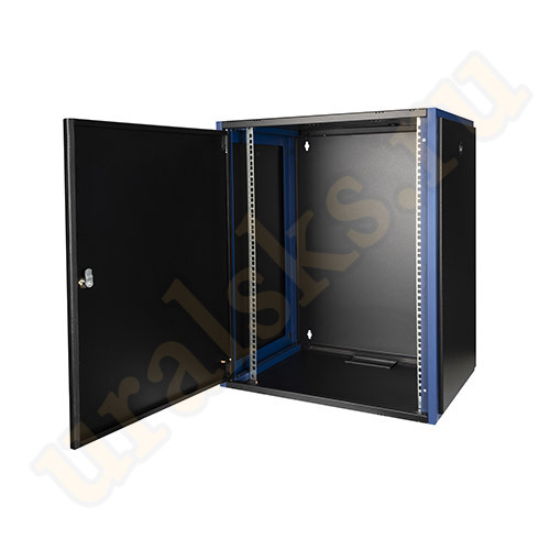 DR-610311 Настенный шкаф 19", 15U 600х450, дверь металл, черный