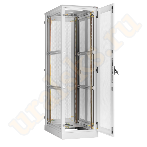 TFA-476010-PHPH-GY Напольный шкаф 19", 47U, перфорированные двери, двойные цельнометаллические стенки, Ш600хВ2280хГ1000мм, в разобранном виде, серый