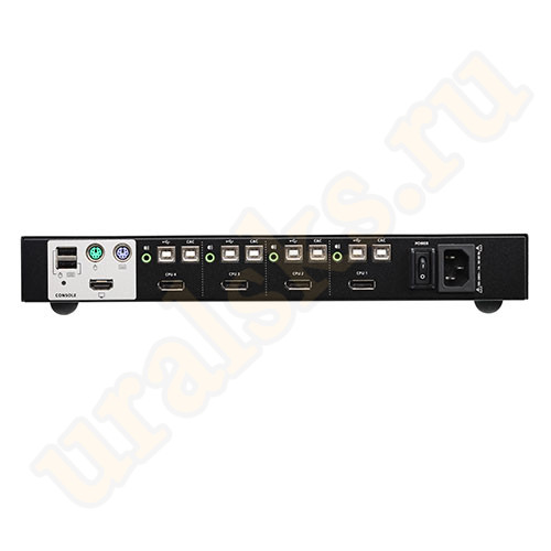 CS1184DP-AT-G Защищенный KVM Переключатель 4-портовый HDMI, USB, PS/2 CS1184DP-AT-G Защищенный KVM Переключатель 4-портовый HDMI, USB, PS/2
