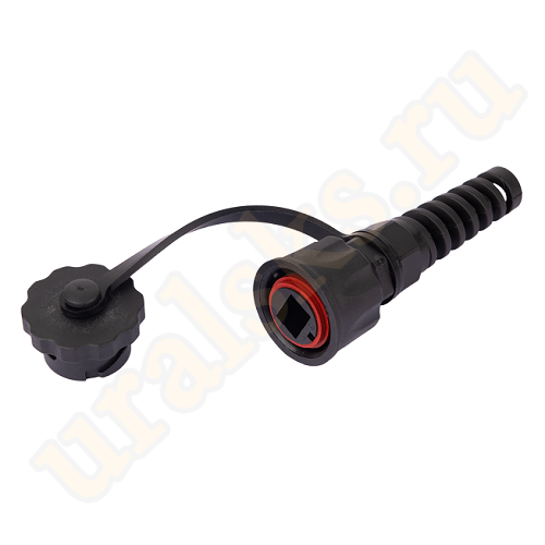 NMC-RJ88RA50SE3-IS-BK Индустриальный коннектор NIKOMAX RJ45/8P8C, Кат.6 (Класс E), 250МГц, покрытие 50мкд, экранированный, IP67, для одножильной витой пары, с защитной крышкой, черный