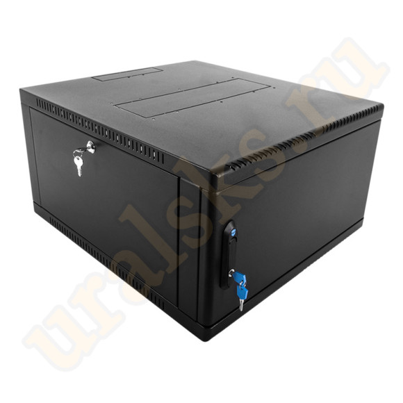 ШРН-6.350.1-9005 Шкаф телекоммуникационный настенный сварной 6U (600x360) съёмные стенки, дверь металл, чёрный