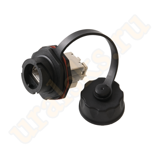 NMC-KJSE2-IS-BK Индустриальный модуль-вставка NIKOMAX, Кат.6 (Класс E), 250МГц, RJ45/8P8C, 110/KRONE, T568A/B, экранированный, IP67, с защитной крышкой, черный