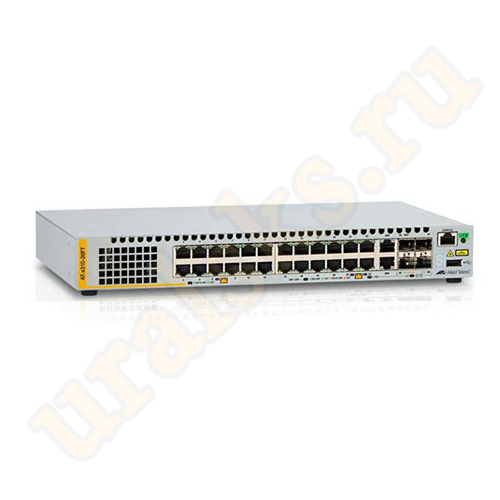 AT-x310-26FT-50 Коммутатор L2+ managed stackable switch, 24 ports 10/100Mbps, 2-port SFP/Copper combo port, 2 dedicated stack slots, 1 Fixed AC power supply