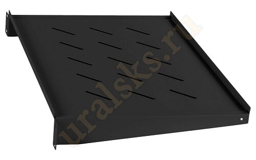SH-J017-2U-400-BK Полка 19" консольная 2U глубина 400 мм, цвет черный Cabeus