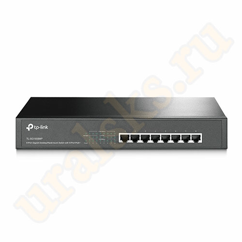 TL-SG1008MP 8-портовый настольный/монтируемый в стойку гигабитный коммутатор с 8 портами PoE+