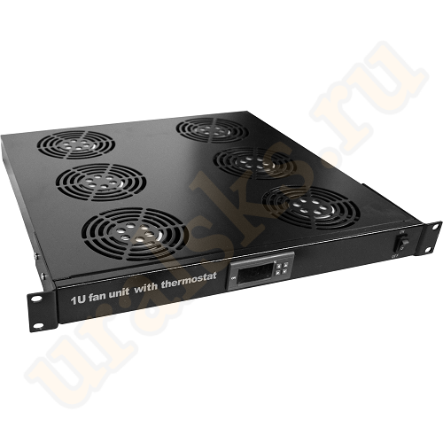 TWT-CBB-FANB6-RACK-T Блок 6-ти вентиляторов 19", с подшипниками, с термостатом, 1U