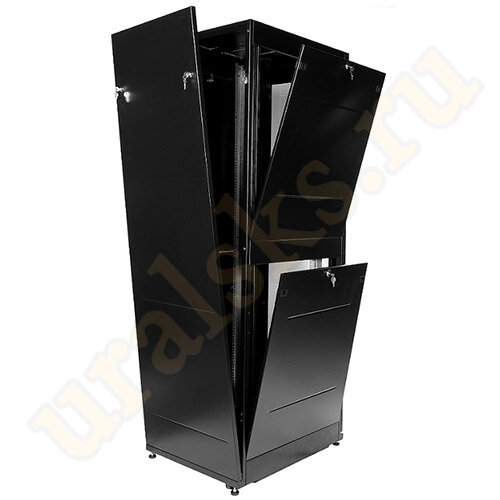 ШТК-МП-42.6.6-1ААА-9005 Шкаф телекоммуникационный 42U 600x600мм дверь со стеклом