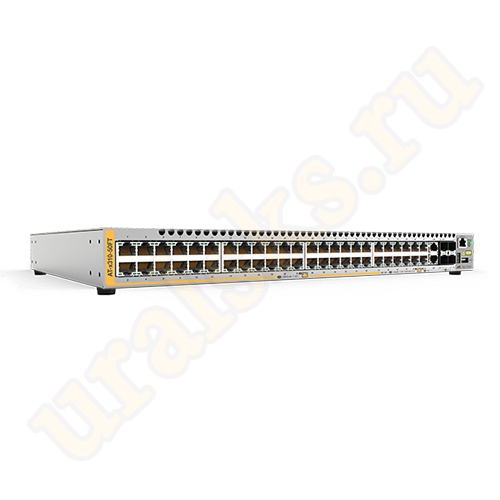AT-x310-50FT-50 Коммутатор L2+ managed stackable switch, 48 ports 10/100Mbps, 2-port SFP/Copper combo port,  2 dedicated stack slots, 1 Fixed AC power supply