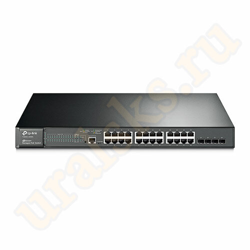T2600G-28MPS (TL-SG3424P) JetStream 24-портовый гигабитный управляемый коммутатор PoE+ 2+ уровня с 4 SFP-слотами