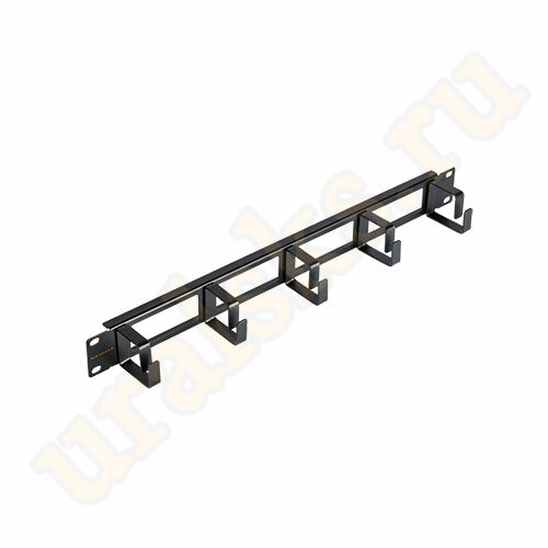 NMC-OK400H-1U-BK-2 Кабельный органайзер NIKOMAX 19", 1U, глубина колец 40мм, с отверстиями в опорной планке, 2шт