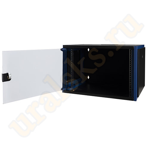 DR-600021 Настенный шкаф 19", 7U 600х600, дверь стекло, черный
