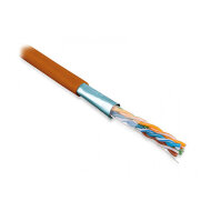 Hyperline FUTP4-C5E-S24-IN-LSZH-OR-305 Кабель витая пара, экранированная F/UTP, категория 5e, 4 пары (24 AWG), одножильный(solid), экран - фольга, LSZH нг(С)-HF, –20°C – +75°C, оранжевый (305 м) Hyperline FUTP4-C5E-S24-IN-LSZH-OR-305 Кабель витая пара, экранированная F/UTP, категория 5e, 4 пары (24 AWG), одножильный(solid), экран - фольга, LSZH нг(С)-HF, –20°C – +75°C, оранжевый (305 м)