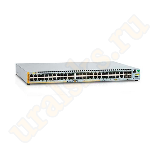 AT-x310-50FP-50 Коммутатор L2+ managed stackable switch, 48 POE+ ports 10/100Mbps, 2-port SFP/Copper combo port, 2 dedicated stack slots, 1 Fixed AC power supply