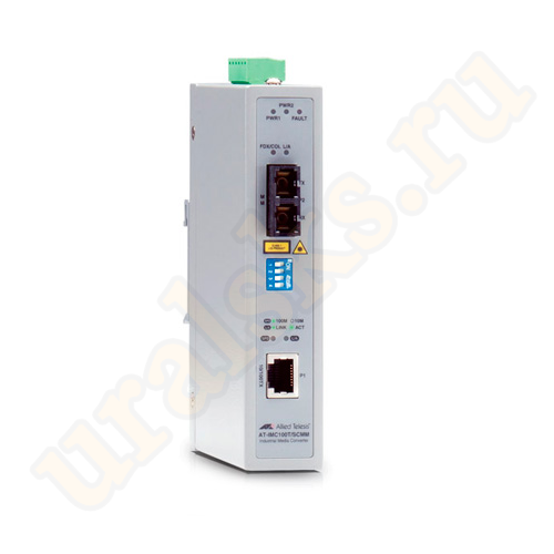 AT-IMC100T/SCSM-80 Медиаконвертер Industrial, DIN Rail Mount 10/100TX to 100FX SC SMF 30Km Media Converter