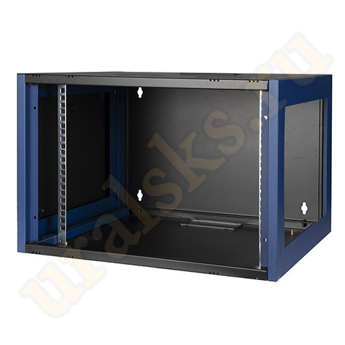 DR-610021 Настенный шкаф 19", 7U 600х600, дверь металл, черный