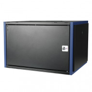 Настенный шкаф 19", 7U 600х600, дверь металл, черный Настенный шкаф 19", 7U 600х600, дверь металл, черный