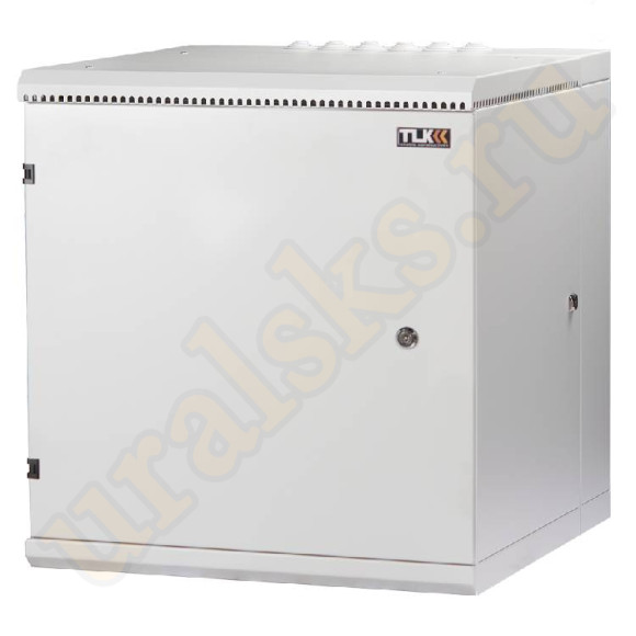 TWM-126060-M-GY Настенный двухсекционный шкаф 19", 12U, металлическая дверь, промышленный, степень защиты IP55, Ш600хВ638хГ600мм, серый