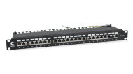 Cabeus PL-24-Cat.6A-SH-Dual IDC Патч-панель 19" (1U), 24 порта RJ-45, категория 6A, полностью экранированная, с задним кабельным организатором Cabeus PL-24-Cat.6A-SH-Dual IDC Патч-панель 19" (1U), 24 порта RJ-45, категория 6A, полностью экранированная, с задним кабельным организатором