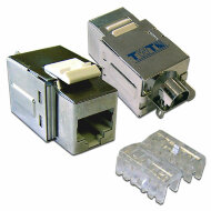 TWT-OK45STP-110WH Модуль Keystone, RJ45, Cat.5E, STP тип 110, экранированный с крышкой