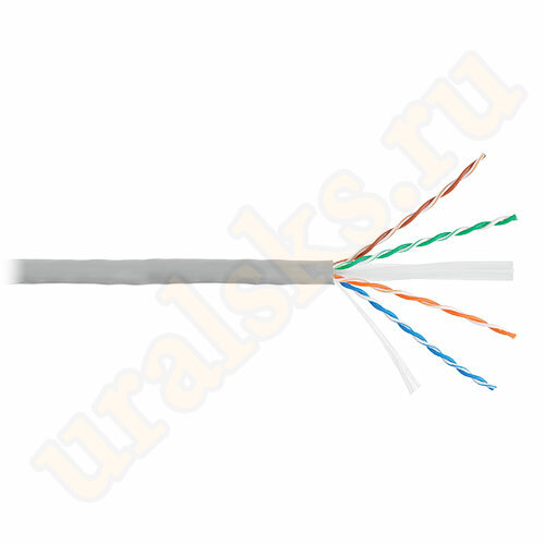 NKL 4140C-GY Кабель NIKOLAN U/UTP, 4 пары, Кат.6, 23 AWG, внутренний, LSZH, 305м