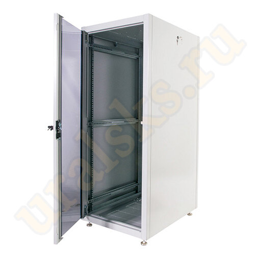 ШТК-Э-30.6.6-13АА Шкаф напольный 19" ЭКОНОМ 30U (600×600) дверь стекло, дверь металл