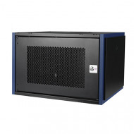 Настенный шкаф 19", 7U 600х600, дверь перфорация, черный Настенный шкаф 19", 7U 600х600, дверь перфорация, черный