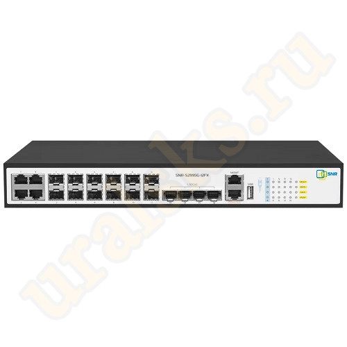 SNR-S2995G-12FX Управляемый L3 коммутатор 8 портов 100/1000BaseX SFP, 4 Combo порта GE, 4 порта SFP+, RPS DC 12V