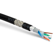 Hyperline ISF4-C5e-P-IO-PVC/PVC (куски) Кабель для сетей Industrial Ethernet, категория 5e, 4х2х24 AWG (19x0.127 мм), многопроволочные жилы (patch), SF/UTP, для внутренней и внешней прокладки (-40°C - +75°C), двойная оболочка, PVC (UV), черный Hyperline ISF4-C5e-P-IO-PVC/PVC (куски) Кабель для сетей Industrial Ethernet, категория 5e, 4х2х24 AWG (19x0.127 мм), многопроволочные жилы (patch), SF/UTP, для внутренней и внешней прокладки (-40°C - +75°C), двойная оболочка, PVC (UV), черный