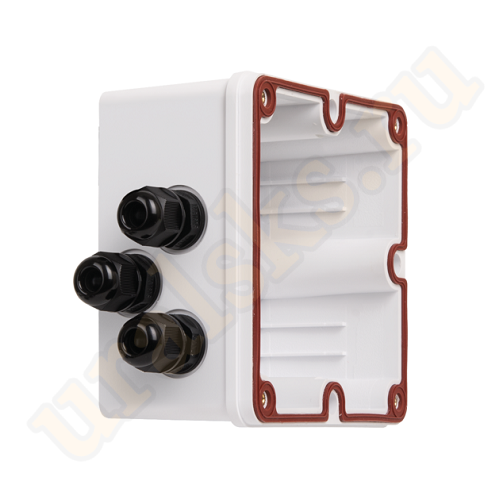 NMC-MB3P-IS-MT Индустриальный корпус настенной розетки NIKOMAX, 3 порта, под индустриальные модули-вставки, IP67, с герметичными вводами, металлик