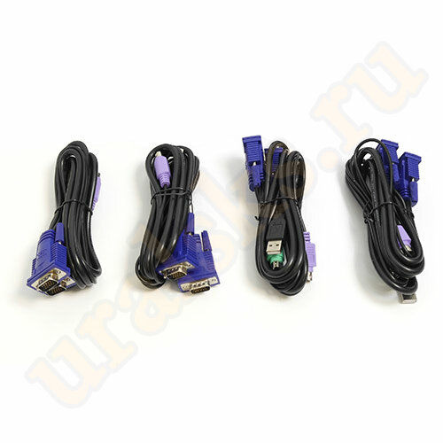 Консоль  NR-MSR2704UDL rev2, 1U, 17" ЖК, 4 порта KVM, Negorack