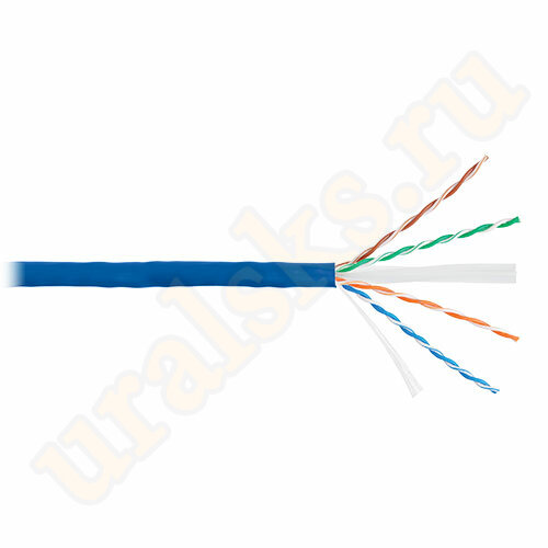 NKL 4140C-BL Кабель NIKOLAN U/UTP, 4 пары, Кат.6, 23 AWG, внутренний, LSZH, 305м