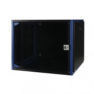 Настенный шкаф 19", 9U 600х600, дверь стекло, чёрный Настенный шкаф 19", 9U 600х600, дверь стекло, чёрный