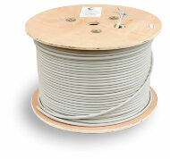 Cabeus SFTP-4P-Cat.5e-SOLID-GY Кабель витая пара экранированная SFTP (SF/UTP), категория 5e, 4 пары 0,51мм (24 AWG), одножильный (305 м)