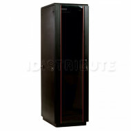 Напольный телеком шкаф 33U (600x600) дверь стекло, цвет чёрный Напольный телеком шкаф 33U (600x600) дверь стекло, цвет чёрный