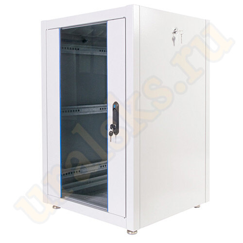 ШТК-Э-30.6.8-13АА Шкаф напольный 19" ЭКОНОМ 30U (600×800) дверь стекло, дверь металл