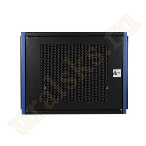 DR-620121 Настенный шкаф 19", 9U 600х600, дверь перфорация, черный