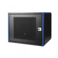 Настенный шкаф 19", 9U 600х600, дверь перфорация, черный Настенный шкаф 19", 9U 600х600, дверь перфорация, черный