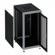 Шкаф 19" напольный 33U 600x800x1600mm, передняя дверь перфорированная, цвет чёрный Шкаф 19" напольный 33U 600x800x1600mm, передняя дверь перфорированная, цвет чёрный