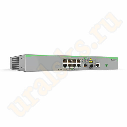 AT-FS980M/9-50 Коммутатор 8 x 10/100T ports and 1 x combo ports (100/1000X SFP or 10/100/1000T Copper), Fixed AC power supply, EU Power Cord