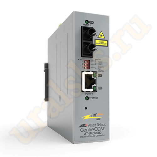 AT-IMC200T/SC-980 Медиаконвертер TAA, 10/100TX to 100FX/SC Industrial Temp Fast Ethernet Media Converter