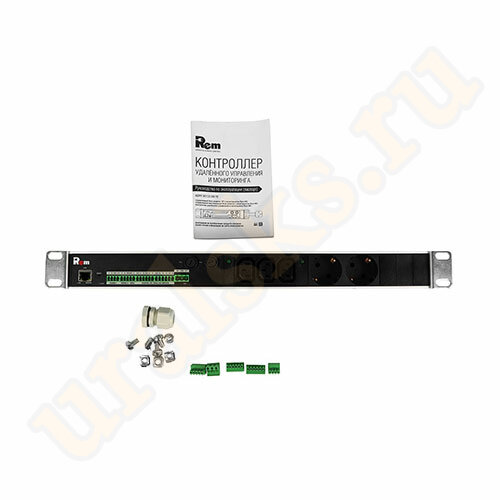 R-MC1-32-2S-3C13-440-K Упр. блок розеток с монит. Rem-MC1 2 S, 3 С13, 32A, алюм., 19", колодка