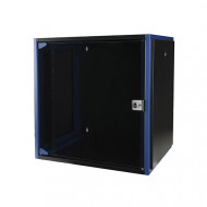 Настенный шкаф 19", 12U 600х600, дверь стекло, чёрный Настенный шкаф 19", 12U 600х600, дверь стекло, чёрный