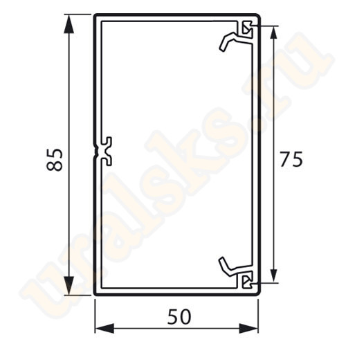 638080 Кабель-канал METRA 85x50 мм, 2м (цена за 1м)