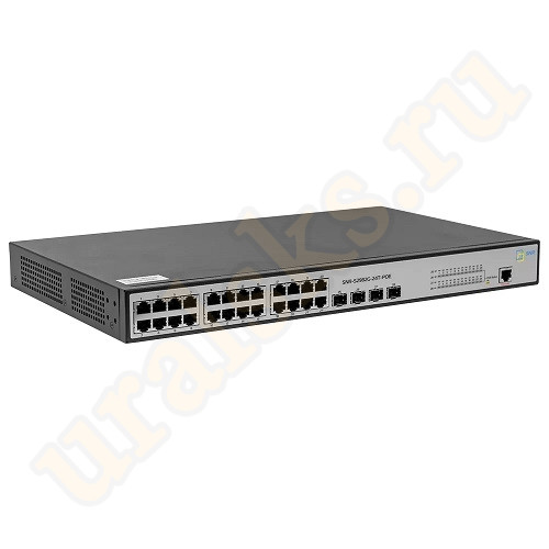 SNR-S2982G-24T-POE Управляемый L2 POE коммутатор 24 порта 10/100/1000Base-T, 4 порта SFP