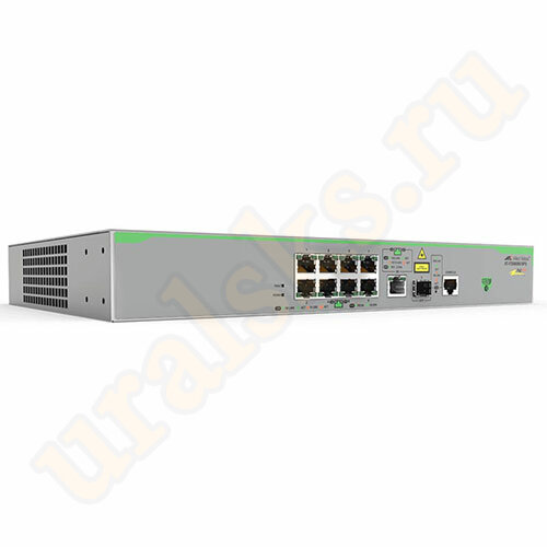 AT-FS980M/9PS-50 Коммутатор 8 x 10/100T POE+ ports and 1 x combo ports (100/1000X SFP or 10/100/1000T Copper), Fixed AC power supply, EU Power Cord