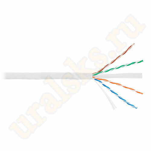 NKL 4140A-WT Кабель NIKOLAN U/UTP, 4 пары, Кат.6, 23 AWG, внутренний, PVC, 305м